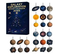 Calendario dell'Avvento Galaxy Exploration 2025, decorazioni per il conto alla rovescia di 24 giorni del Sistema Solare e kit regalo per la collezione Universo Galaxy (1PC)