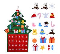 Calendario Dell'Avvento In Feltro Di Natale, Calendario Dell'avvento Albero Di Natale in Feltro, Calendario Da Appendere a Parete Di Natale, Calendario Natale Fai-Da-Te,Ornamenti Dell'albero Di Natale