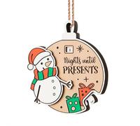 Calendario dell'Avvento in legno con conto alla rovescia per il conto alla rovescia di Natale, decorazione da parete in legno, ornamento per albero di C-hristmas, decorazioni da C-ountdown a