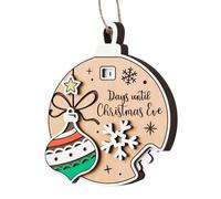 Calendario dell'Avvento in legno con conto alla rovescia per il conto alla rovescia di Natale, decorazione da parete in legno, ornamento per albero di C-hristmas, decorazioni da C-ountdown a