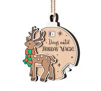 Calendario dell'Avvento in legno con conto alla rovescia per il conto alla rovescia di Natale, decorazione da parete in legno, ornamento per albero di C-hristmas, decorazioni da C-ountdown a