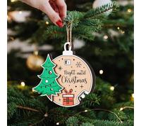 Calendario dell'Avvento in legno con conto alla rovescia per il conto alla rovescia di Natale, decorazione da parete in legno, ornamento per albero di C-hristmas, decorazioni da C-ountdown a