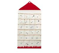 Calendario dell'avvento in tessuto, calendario dell'avvento in tessuto 24 tasche Natale 2023 fai -da -te vuoto per riempirti l'organizzatore di stoccaggio sospeso