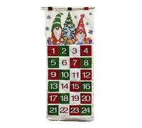 Calendario dell'Avvento in tessuto, vuoto, da appendere, riempibile, con 24 tasche, conto alla rovescia, calendario natalizio per il conto alla rovescia, regali ornamentali, decorazioni per albero di