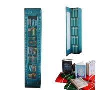 Calendario dell'Avvento letterario 2025-24 mini decorazioni a forma di libro per gli amanti dei libri, decorazioni per il conto alla rovescia di Natale con copertine di romanzi classici (blue)