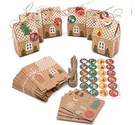 Calendario dell'Avvento modello 1 - Confezione di 24 case in cartone per aspettare il Natale - Da fare con tutta la famiglia