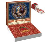 Calendario dell'avvento natalizio 2023 24 parti di natività scena 1000 pezzi puzzle di Natale per adulti per bambini calendario dell'avvento puzzle per il conto alla rovescia per Natale
