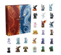 Calendario dell'Avvento natalizio 2025 | Bomboniere per feste 2D carino, con drago, per interni, scrivania, armadio, camera da letto, ingresso, bambini e adulti