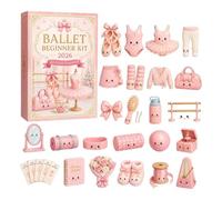Calendario dell'Avvento natalizio 2D con figure a tema danza in acrilico | Decorazioni natalizie per conto alla rovescia per 24 giorni, per feste di dicembre, mensole, camino, camino, casa