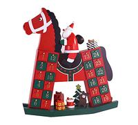 Calendario dell'Avvento natalizio con 24 cassetti e porte, ornamento in legno Navidad, decorazione per feste in casa, calendario per conto alla rovescia in legno