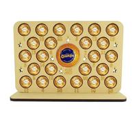 Calendario dell'Avvento natalizio con stelle, magico conto alla rovescia di Natale, grande supporto adatto per cioccolato, arancione Ferrero Rocher, riutilizzabile (cioccolatini non inclusi) (design a