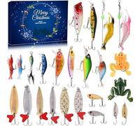 Calendario dell'Avvento Pecatore, 24 Set di esche Calendario dell'Avvento Pesca per Adulti Uomo Ragazzo Esche Calendario dell'Avvento Pesca, Regalo Sorpresa Natale