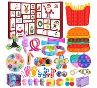 Calendario dell'Avvento per Bambini con 24 Pezzi Fidget Toys, Calendario dell'Avvento 24 Giorni Conto Alla Rovescia Calendario di Sensoriale Sorprese Giocattolo Adatto per Bambini da 3-12 Anni