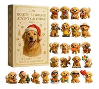 Calendario dell'Avvento per cani 2025, 24 giorni con ciondolo per cani, calendario natalizio, divertente figura del cane, calendario dell'Avvento, decorazione per cani e amanti dei cani (B)