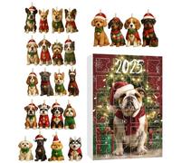 Calendario dell'Avvento per cani - Accessori per feste in acrilico 2D piatto | Calendario a tema cucciolo di 24 giorni - per amici adulti, adolescenti amanti degli animali albero