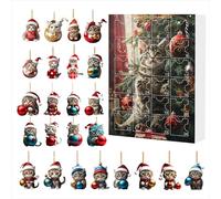 Calendario dell'avvento per le vacanze di Natale, calendario dell'avvento con gatti di buon Natale, calendario dell'avvento 2024 giorni con gatti, calendario dell'avvento 2024 per feste, decorazione