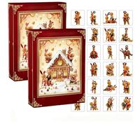 Calendario dell'Avvento per le vacanze di Natale di una coppia di pan di zenzero, calendari divertenti di 24 giorni a tema sessuale per coppie, calendario per il conto alla rovescia, pose (2set)