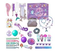 Calendario dell'Avvento per Natale, con conto alla rovescia per 24 giorni, accessori e decorazioni a forma di sirena, decorazioni natalizie per accessori festivi, per la nipote come regalo e testimone