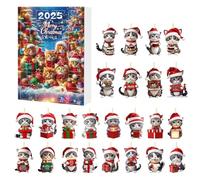 Calendario Dell'Avvento Per Natale Con Gatti 2025 | Collezionabili Con Perline Indietro 2D In Acrilico Di Gatti Carini | Vacanze - Per Donne Uomini Bambini