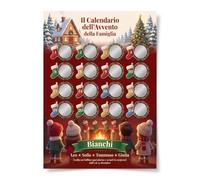 Calendario dell'Avvento Personalizzato con Nome per Bambini, Gratta e Vinci A3 con 24 Caselle e Attività a Sorpresa, Poster Countdown di Natale, Alternativa al Cioccolato, Tutta la Famiglia