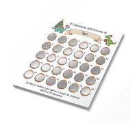 Calendario dell'Avvento Personalizzato con Nome per Bambini, Gratta e Vinci A3 con 24 Caselle e Attività a Sorpresa, Poster Countdown di Natale, Alternativa al Cioccolato, Dinosauri di Natale