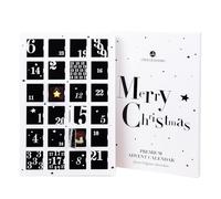 Calendario dell'Avvento - Regali di cioccolato fatti a mano - Cioccolato di Natale - Idee regalo di Natale per uomini, donne, adulti, bambini, nonne e nonni - Noir Midi, 24 pezzi