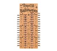 Calendario dell'Avvento serie Halloween Calendario dell'Avvento Halloween Calendario Conto alla rovescia per tavolo casa conto alla rovescia in legno Festival Arrivo Decorazione per la casa (beige