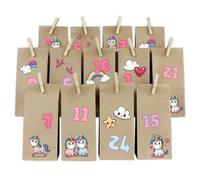 Calendario Dell'Avvento Set Unicorno Arco Con Sacchetti di Carta E IN Y067