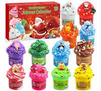 Calendario dell'Avvento Slime 2025 per Bambini - 24 Giorni Kit con Butter Slime, Crystal Slime e Slime Fluffy | Set Regalo Sorpresa di Natale per Ragazzi e Ragazze