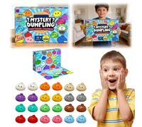 Calendario dell'Avvento Soft Mystery Dumpling: Calendario Conto alla Rovescia 24 Giorni per Alleviare l'Ansia con Giocattoli Antistress a Lenta Risposta - Blind Box a Sorpresa