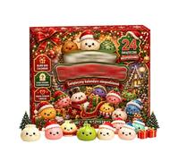 Calendario dell'Avvento Squishy Gnocchi di Natale, 24 adorabili mini sorprese Baozi calendario per conto alla rovescia di Natale, mini squisiti a forma di gnocchi antistress per alleviare l'ansia, B