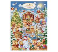 Calendario Dell'Avvento Teddy Lindt 170gr Cioccolatini al latte con Omaggio 2 Lettere di Babbo Natale + Penna Natalizia