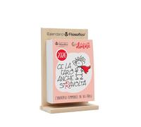Calendario delle Donne 2026, Il Calendario Filosofico Dedicato alle Donne con Supporto in Legno, Formato A6 da 10x14 cm, 365 Giorni di Pensieri al Femminile, Ogni Giorno Una Frase, Made in Italy