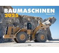 Calendario delle macchine edili 2025: scatti impressionanti di enormi macchine da costruzione in uso. Calendario da parete