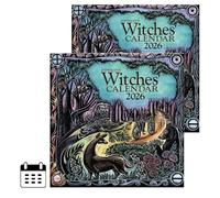 Calendario delle streghe 2026 - Pagano & Wicca Calendario da parete con sabati, Esbate, fasi lunari, astrologia, mesi di albero celtico e rituali magici, 30,7 x 30,7 cm, 1 pezzo o 2 pezzi (2 pezzi)