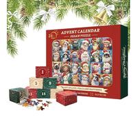 Calendario Dells'Avvento 2024 Con Gatti Puzzle | Calendario Dells'Avvento Per Le Vacanze Di Natale | Calendario Per Il Conto Alla Rovescia Degli Animali Natalizi Da 1000 Pezzi | Puzzle Del Calendario