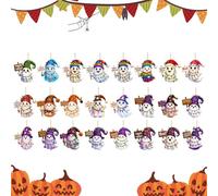 Calendario D'Halloween Compte À Rebours Suspendu - 24 figurine Fantôme Pour Décor De Fête Effrayante | Accessorio Décoratif Plat Pour Chambre Entrée Salon Bureau Cadeau Collection Stagonnière