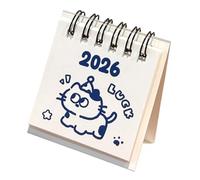Calendario di carta per l'anno del cavallo 2026 con cartone animato opera d'arte ufficio decorazione scrivania anniversario compatto calendario a tema