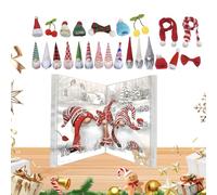 Calendario di conto alla rovescia con gnomo di Natale, decorazioni festive per bambini e adulti, 24 giorni Gnomo Figure Calendario per il conto alla rovescia per la decorazione del caminetto