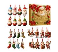 Calendario Di Conto Alla Rovescia Di Natale Generico, 2d Ornament Di Babbo Natale Acrilico | 24 Giorni Di Ornamenti Natalizi Avvento, Per La Acrilico Babbo NCasa Per Le Vacanze Invernali Interne