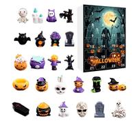 Calendario di Halloween 2025 | Calendario 'Avvento del conto alla rovescia con la decorazione dello spirito di | 24 porte con sostenitori del creep e figure per i bambini di casa festa per a