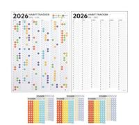 Calendario di monitoraggio delle abitudini - Strumento di motivazione per aumentare la produttività, diario di monitoraggio delle abitudini di 12, pianificatore di impostazione degli obiettivi, o