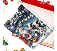 Calendario di Natale - Calendario con motivi natalizi animali fino alla festa, decorazione natalizia per bambini, adulti, ragazze, feste di famiglia, tavolo da parete, albero aula