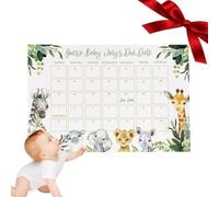 Calendario di previsione della nascita del bambino, Calendario della data di scadenza del bambino,Divertente cartello calendario per il gioco della doccia di compleanno
