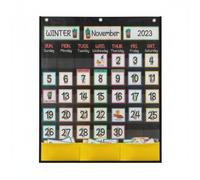 Calendario Didattico con Tasche Personalizzabile Tabellone con Tasche Educativo