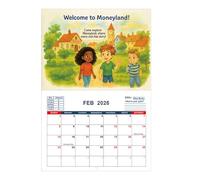 Calendario Didattico Interattivo 2026 | Calendario Per Educazione Finanziaria Genitori Figli | Accessorio Per Pianificazione Domestica Strumento Didattico STEM