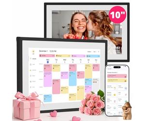 Calendario digitale da 25,4 cm, touch screen, calendario elettronico e grafico delle attività per pianificatore familiare mensile/settimanale, calendario intelligente interattivo con premi