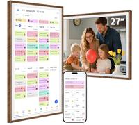 Calendario digitale da 27 pollici con touchscreen - Display interattivo Full HD, montabile a parete e scrivania, pianificatore familiare, lista delle cose da fare e pianificare pasti, cornice digitale
