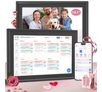 Calendario digitale elettronico intelligente da 25,7 cm, con touch screen interattivo, sincronizzazione con telefono tramite app, per pianificatore familiare da parete e scrivania, ottimo regalo per