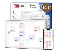 Calendario digitale intelligente da 10,1 pollici con touchscreen e grafico delle faccende, planner da parete per la famiglia 2026 tutto in uno, con pianificatore pasti, pianificazione interattiva per